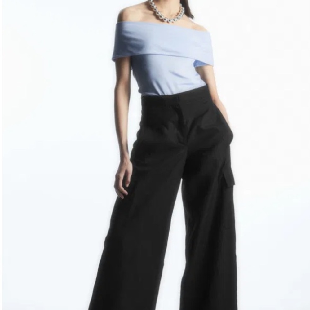 COS off the shoulder jersey top